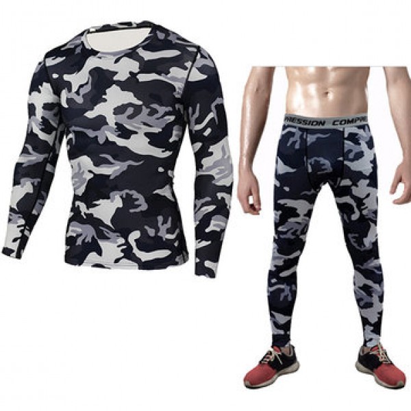 JACK CORDEE Cool Outdoor Camouflage Sports Suits PRO Compression Tights Jogger Gym Sportwear