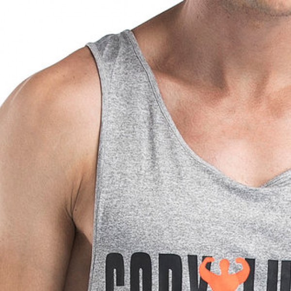 Men Leisure Quick Drying Breathable Vest Fashion Letter Printed Fitness Training Sport Tops