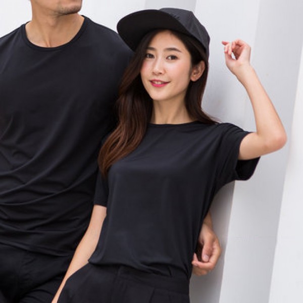 BEVERRY WOMEN Short Sleeve Creative Hydrophobic Waterproof Anti- fouling Thin T-shirt