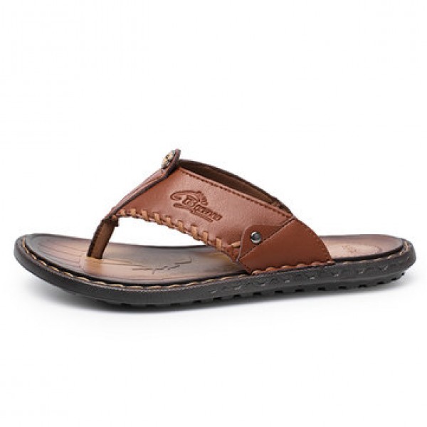 Mens Sandals Toe Shallow Summer Shoes Anti-slip Slippers Comfort Outdoor Sandals Summer Beach Shoes