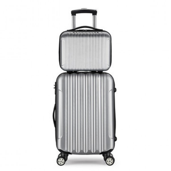 2 Pcs Suitcase Set Carry On Luggage Boarding Trolley Case Women Men Outdoor Travel Case