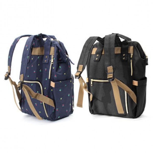 High-capacity Mom Maternity Nappy Backpack Multifunction Outdoor Diaper Bags With Bottle Sleeve
