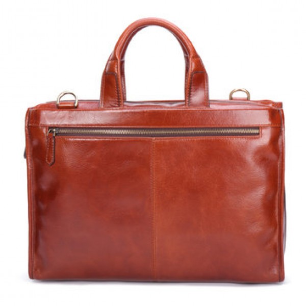 Ekphero Leather Men Bag Multi-functional Leather Handbag Leisure Business Briefcase Shoulder Bag